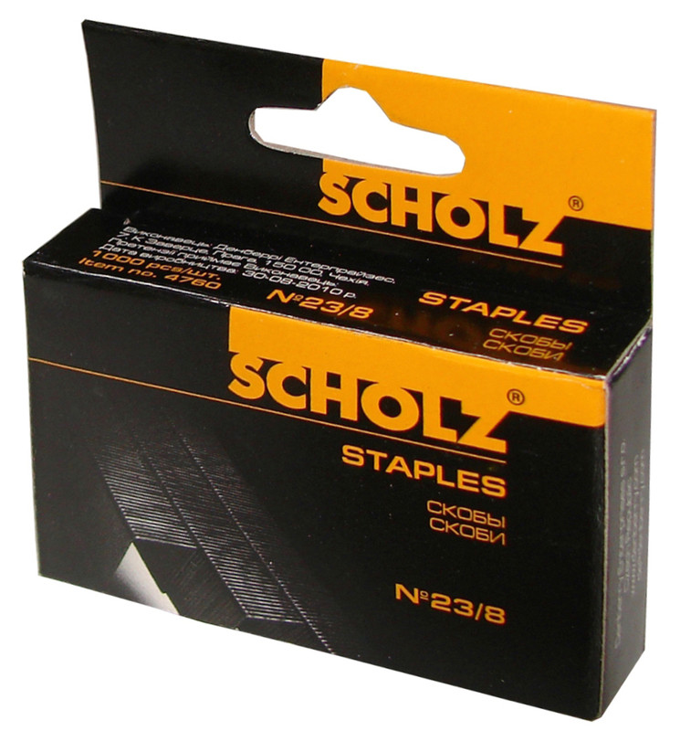 Скоби для степлера SCHOLZ (4760SCH), 23/8, 1000 шт